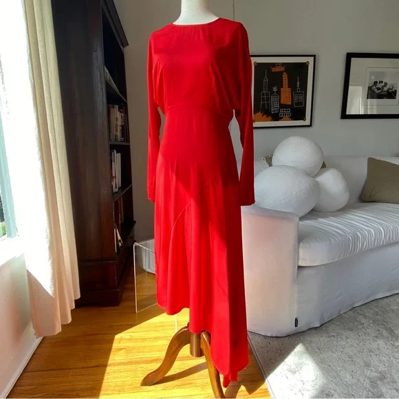 open lace back dress Ruched Open-Back Midaxi Dress in Black - 6